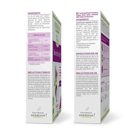 Herbesan Bien-Être Du Foie Bio 20 ампул: ціни та характеристики