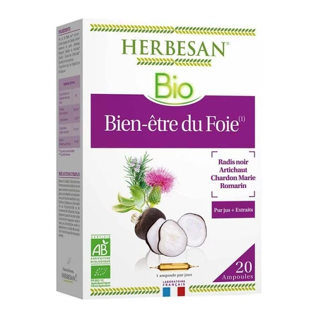 Herbesan Bien-Être Du Foie Bio 20 ампул: ціни та характеристики