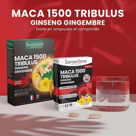 Santarome Maca 1500 Tribulus Tonus Sexuel 30 Comprimés: ціни та характеристики