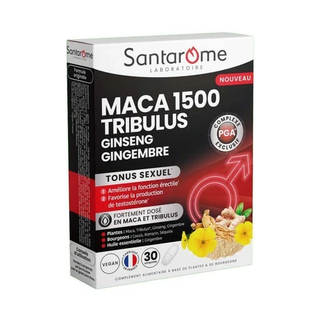 Santarome Maca 1500 Tribulus Tonus Sexuel 30 Comprimés: ціни та характеристики