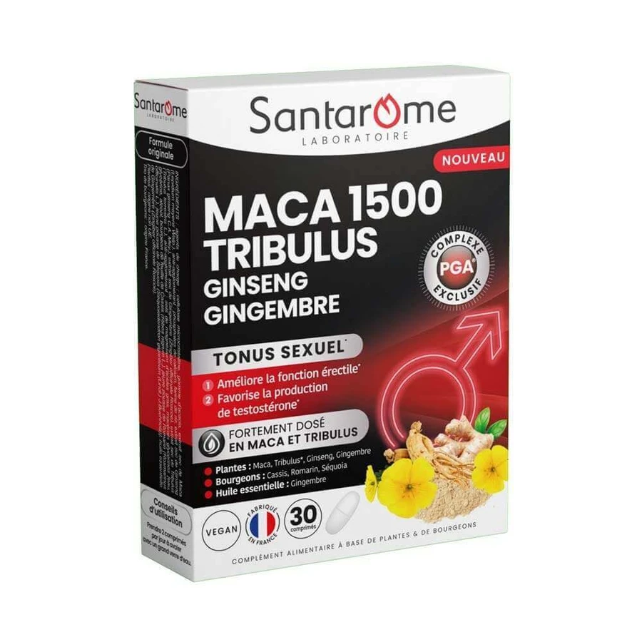 Santarome Maca 1500 Tribulus Tonus Sexuel 30 Comprimés: ціни та характеристики