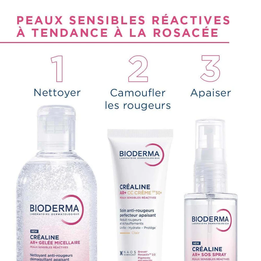Bioderma Crealine AR+ CC Crème SPF50+ Teinte Claire 40ml: цены и характеристики