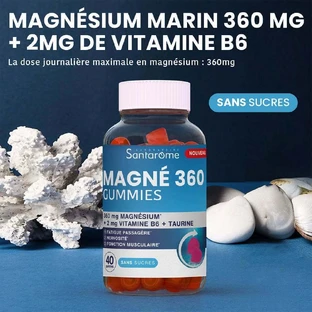 Santarome Магній 360 мг Релаксація без цукру 40 жувальних гумок