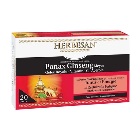 Herbesan Panax Ginseng Meyer Tonus Et Energia 20 флаконів Booster D'Énergie 300 мл: ціни та характеристики