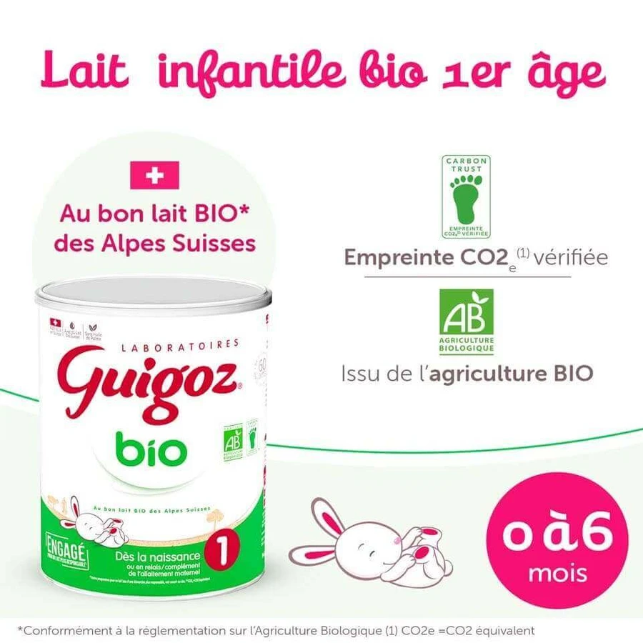 Guigoz Organic Milk Powder 1 С рождения до 6 месяцев 800 гр.: цены и характеристики