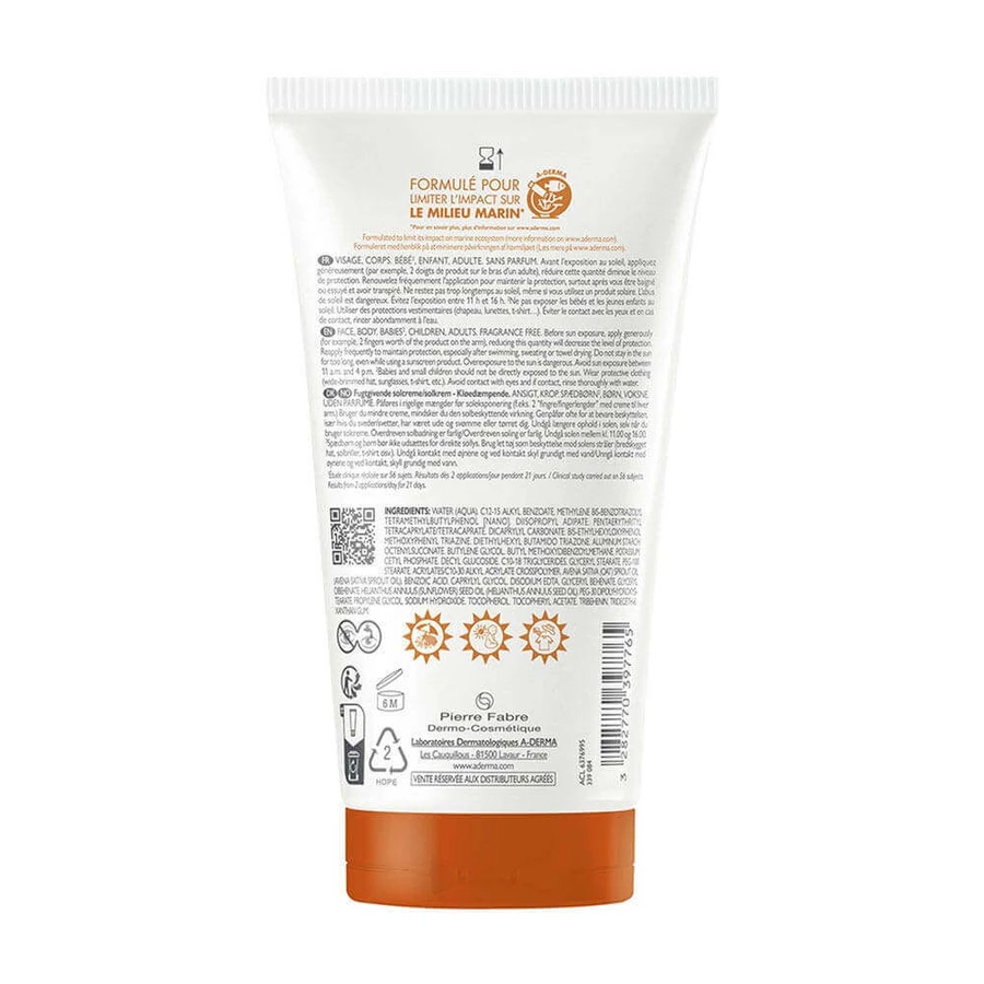 A-Derma Exomega Control Crème émolliente émolliente anti-grattage SPF50+ 150ml: ціни та характеристики