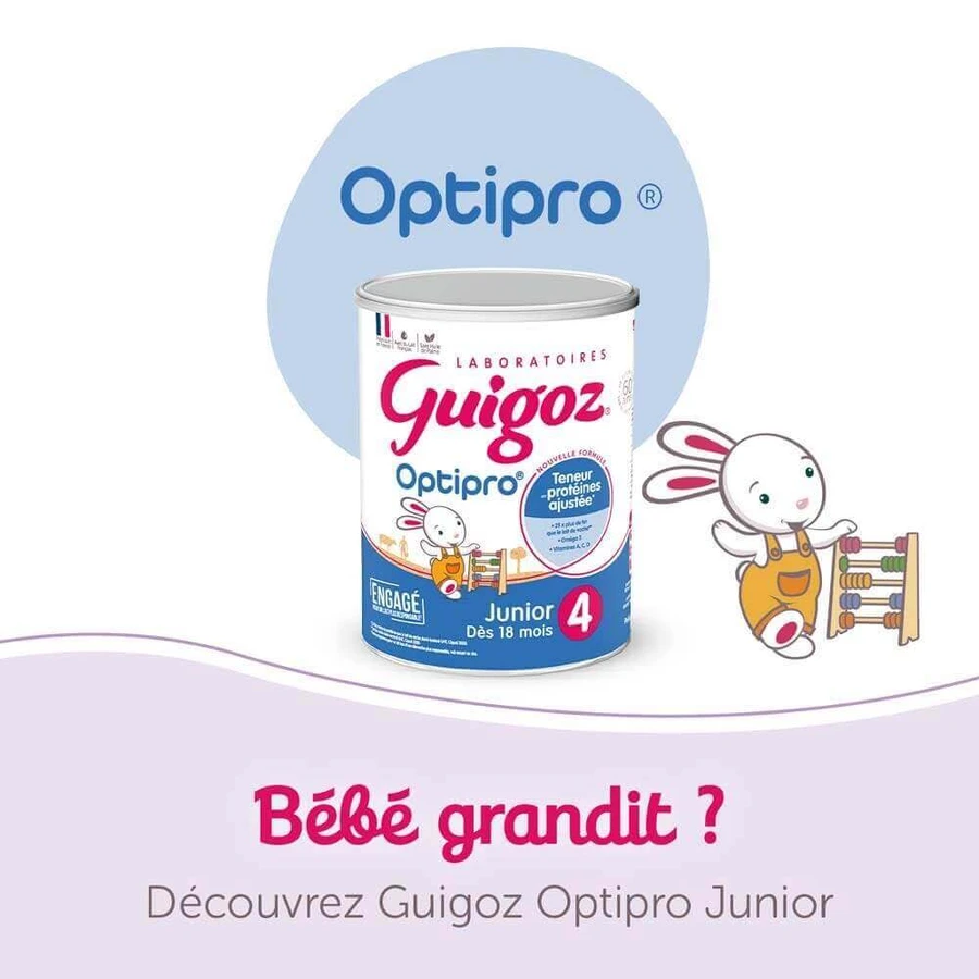Guigoz Optipro Relais Growth Молочный порошок Evolia A2 С 1 года 800г: цены и характеристики
