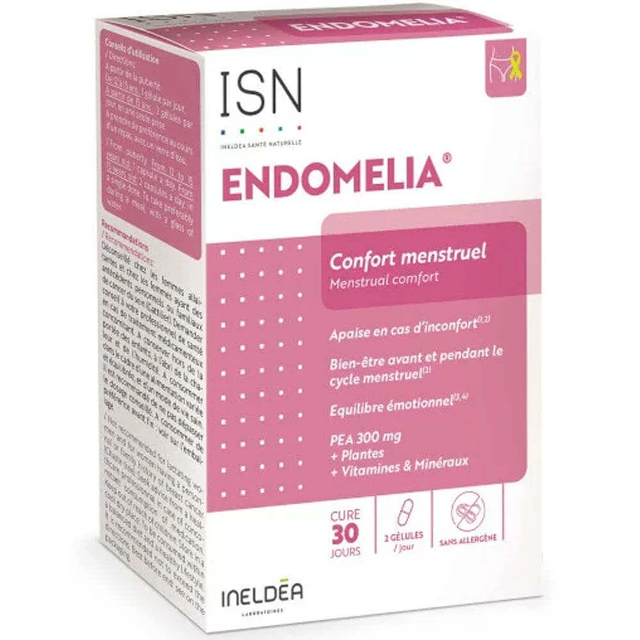 Ineldea Santé Naturelle Endomelia® Менструальный комфорт 60 капсул: цены и характеристики