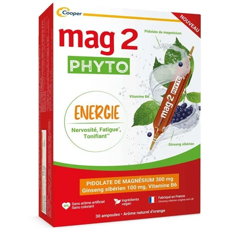 Mag 2 Phyto Energie тонизирующее средство при нервозности и усталости, 30 ампул: цены и характеристики