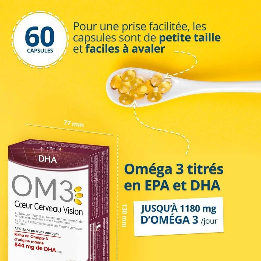 OM3 DHA HEART BRAIN VISION 60 капсул: ціни та характеристики