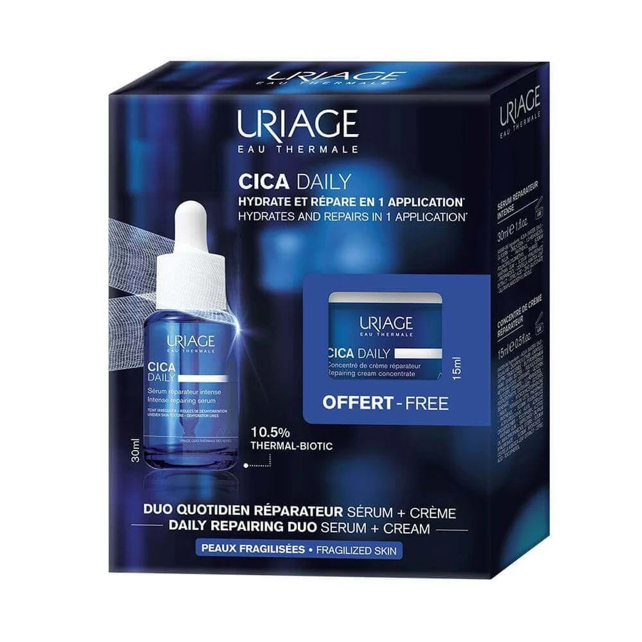 Uriage Cica Daily Coffret Duo Quotidien Réparateur Peaux Fragilisées 45мл: ціни та характеристики