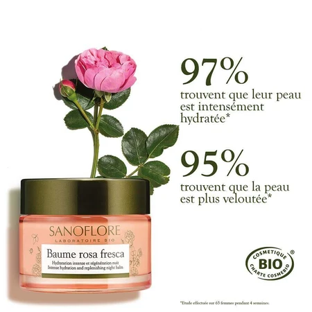 Sanoflore Rosa Baume De Rosee Hydratation Intense Et Regeneration Nuit 50ml: ціни та характеристики