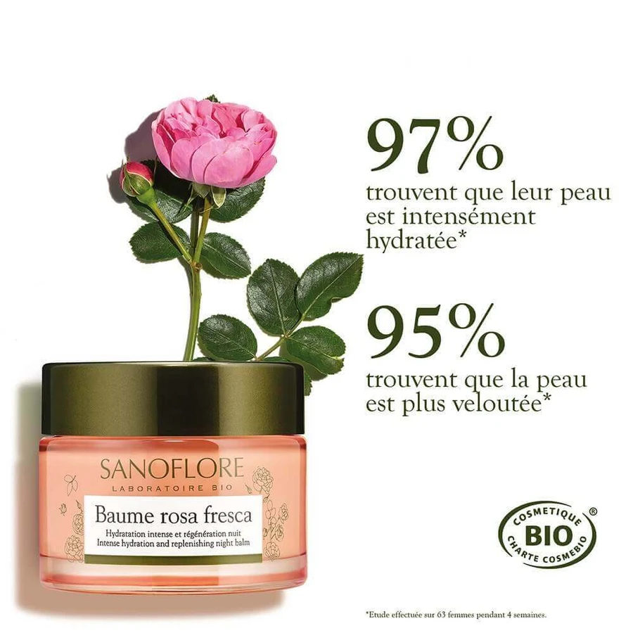 Sanoflore Rosa Baume De Rosee Hydratation Intense Et Regeneration Nuit 50ml: ціни та характеристики