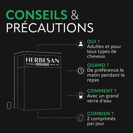 Herbesan Beauté Et Force Des Cheveux 60 Comprimés: цены и характеристики