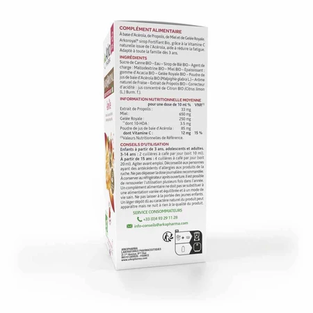 Arkopharma Arkoroyal Sirop Junior Fortifiant Bio 140 мл: цены и характеристики