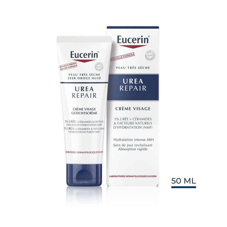 Eucerin UreaRepair Plus Крем для лица 5% мочевины для сухой кожи 50 мл: цены и характеристики