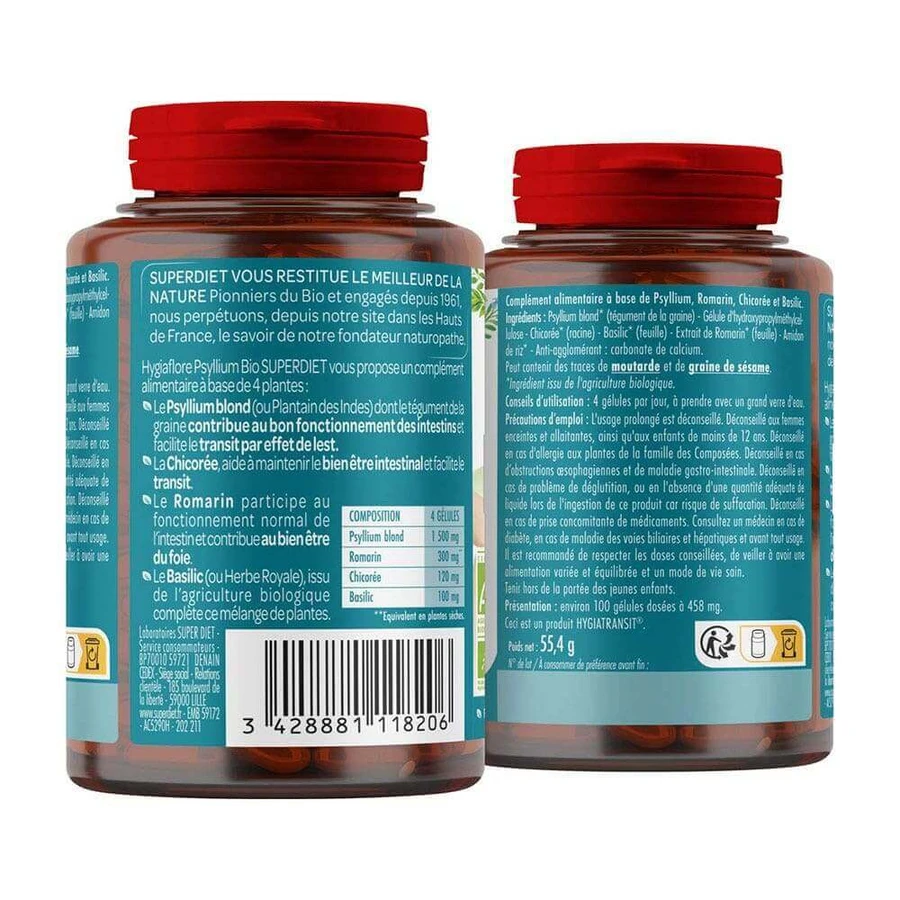 Супердієта Hygiaflore Psyllium Bio 100 гелів: ціни та характеристики