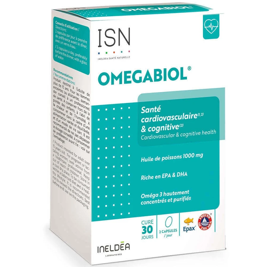Ineldea Santé Naturelle Omegabiol® Сердечно-сосудистое и когнитивное здоровье 60 капсул: цены и характеристики