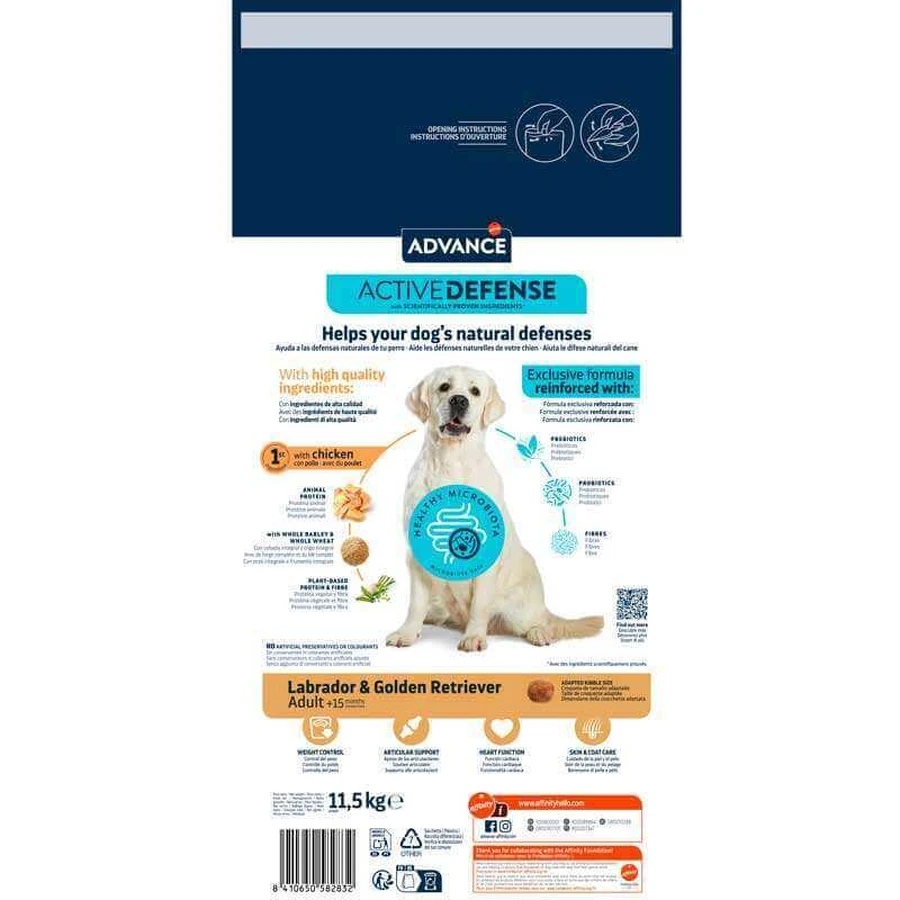 Advance (Едванс) Dog Labrador&Golden retriever Chicken - Корм з куркою для собак породи лабрадор / ретрівер, 11.5 кг: ціни та характеристики