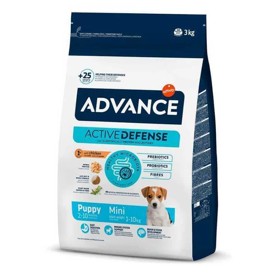 Advance (Едванс) Dog Mini Puppy Chicken&Rice - Сухий корм з м'ясом курки і рисом для цуценят малих порід, 3 кг: ціни та характеристики