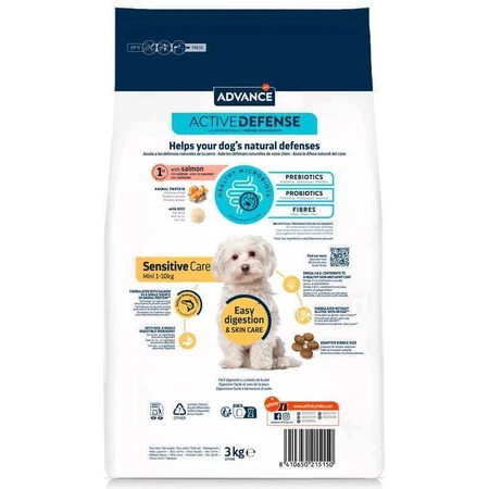Advance (Едванс) Dog Sensitive Mini Salmon - Сухий корм з лососем для дорослих собак маленьких порід з чутливим травленням, 1.5 кг: ціни та характеристики