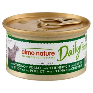 Almo Nature (Альмо Натюр) Daily Menu Cat - Консервированный корм "Мус с тунцем и курицей" для кошек, 85 г