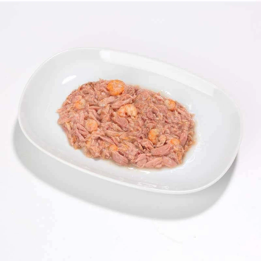Almo Nature (Альмо Натюр) HFC Natural Adult Cat Tuna&Shrimp - Консервированный корм с тунцем и креветками для взрослых кошек (кусочки в желе), 70 г: цены и характеристики