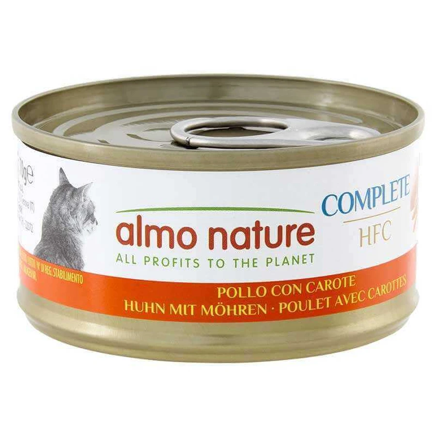 Almo Nature HFC Cat Complete Chicken with Carrots - Консервований корм з куркою та морквою для дорослих котів (рублене м’ясо), 70 г: ціни та характеристики