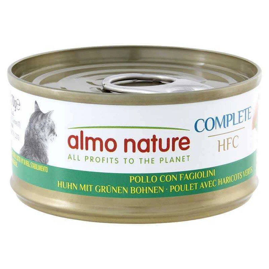 Almo Nature HFC Cat Complete Chicken with Green Beans - Консервований корм з куркою та зеленими бобами для дорослих котів (рублене м’ясо), 70 г: ціни та характеристики