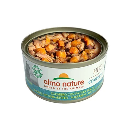 Almo Nature HFC Cat Complete Mackerel with Sweet Potato - Консервований корм зі скумбрією та бататом для дорослих котів (рублене м’ясо), 70 г: ціни та характеристики