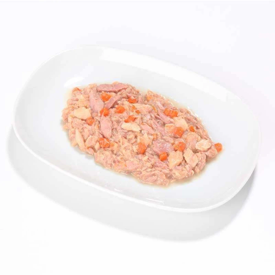 Almo Nature HFC Cat Complete Salmon and Tuna with Carrots - Консервований корм з лососем, тунцем та морквою для дорослих котів (рублене м’ясо), 70 г: ціни та характеристики