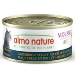 Almo Nature HFC Cat Mousse Mackerel and Chicken - Консервований корм зі скумбрією та куркою для дорослих котів (мус), 70 г: ціни та характеристики