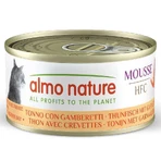 Almo Nature HFC Cat Mousse Tuna with Shrimps - Консервований корм з тунцем та креветками для дорослих котів (мус), 70 г: ціни та характеристики