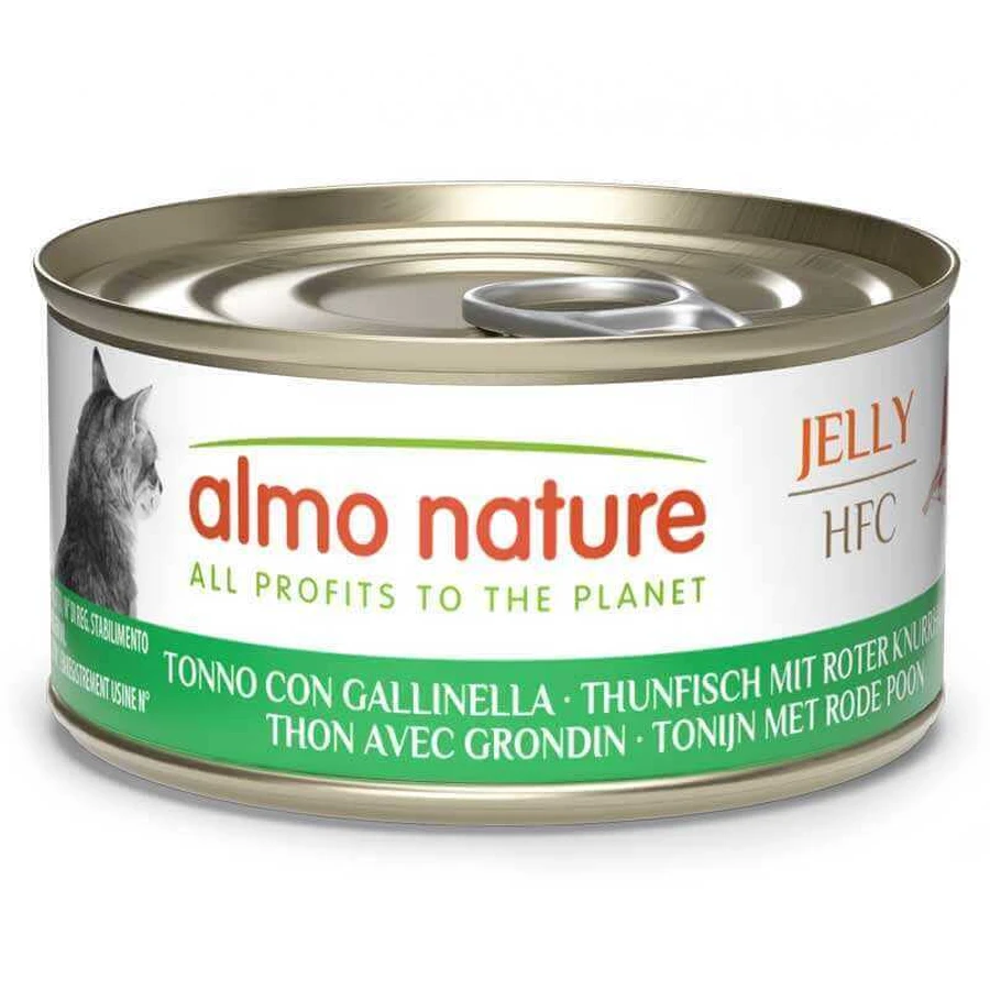 Almo Nature HFC Jelly Adult Cat Tuna&Red Sea Rooster - Консервированный корм с тунцом и красным морским петухом для взрослых кошек (кусочки в желе), 70 г: цены и характеристики
