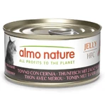 Almo Nature HFC Jelly Adult Cat Tuna&Sea Bass - Консервований корм з тунцем та морським окунем для дорослих котів (шматочки в желе), 70 г: ціни та характеристики