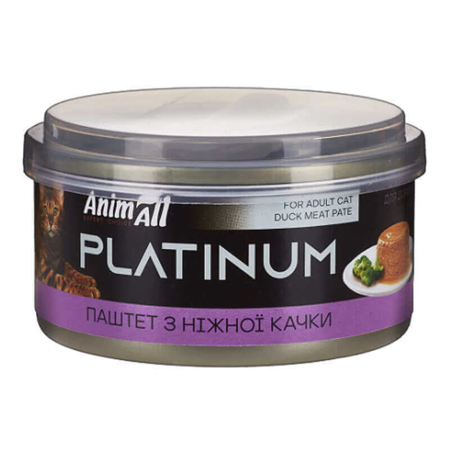 AnimAll Platinum Duck Meat Pate - Влажный корм с уткой для кошек (паштет), 70 г: цены и характеристики