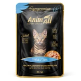 AnimAll Tuna - Влажный корм с тунцом для кошек (кусочки в соусе), 80 г
