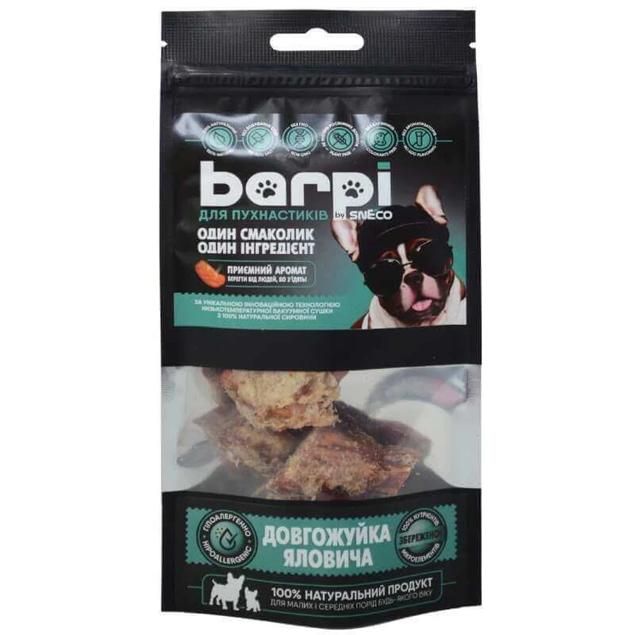 Barpi - Хрусткі смаколики Довгожуйка яловича для тварин, 20 г: ціни та характеристики