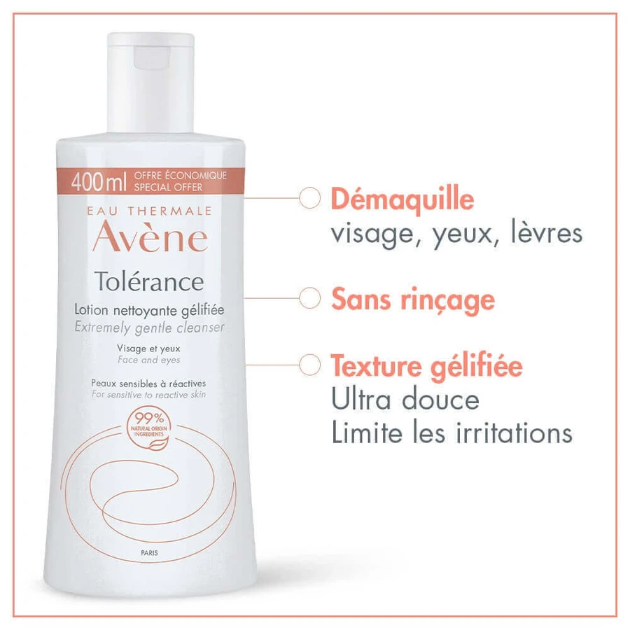 Avène Tolérance Очищающий лосьон-гель Peaux Sensibles 400 мл: цены и характеристики