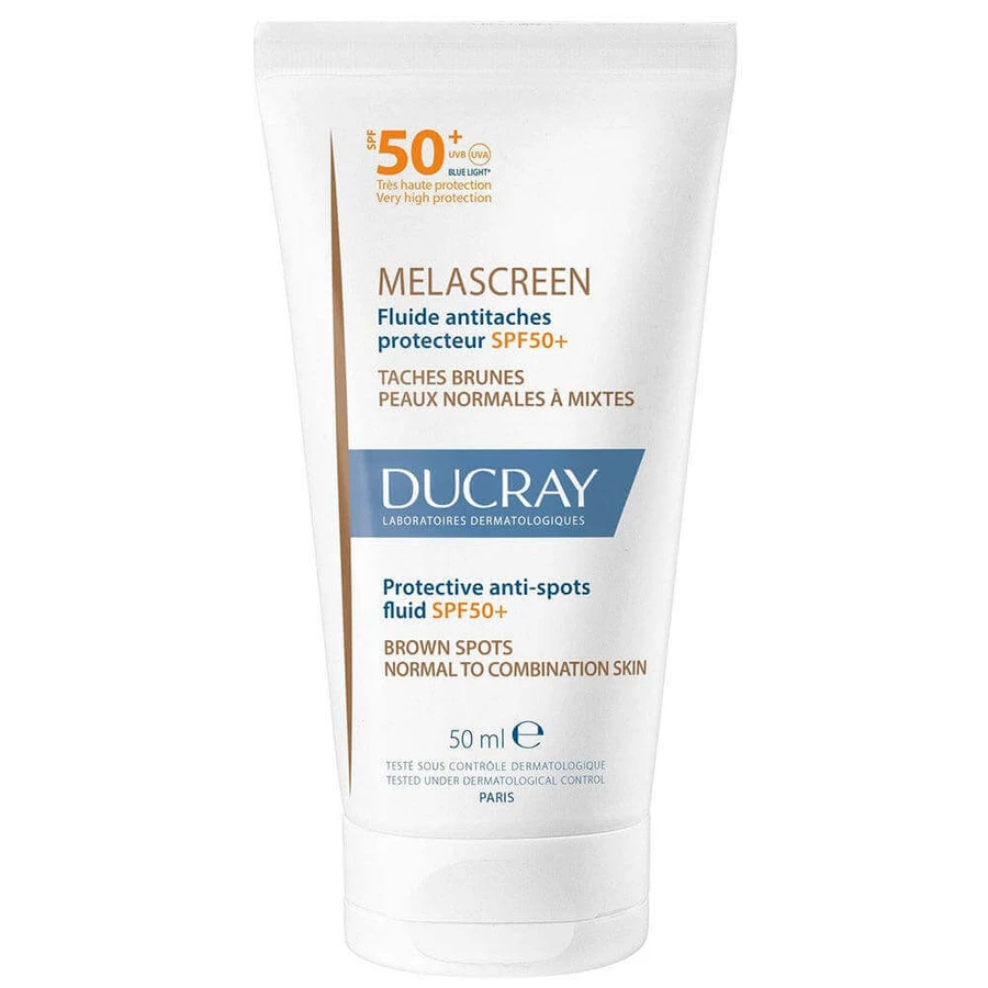 Ducray Melascreen Флюїд проти плям від ультрафіолетового випромінювання SPF50+ 50 мл: ціни та характеристики