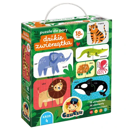 Пазли CzuCzu Wild Animals Matching Puzzles для дітей від 18 місяців, 36 елементів: ціни та характеристики