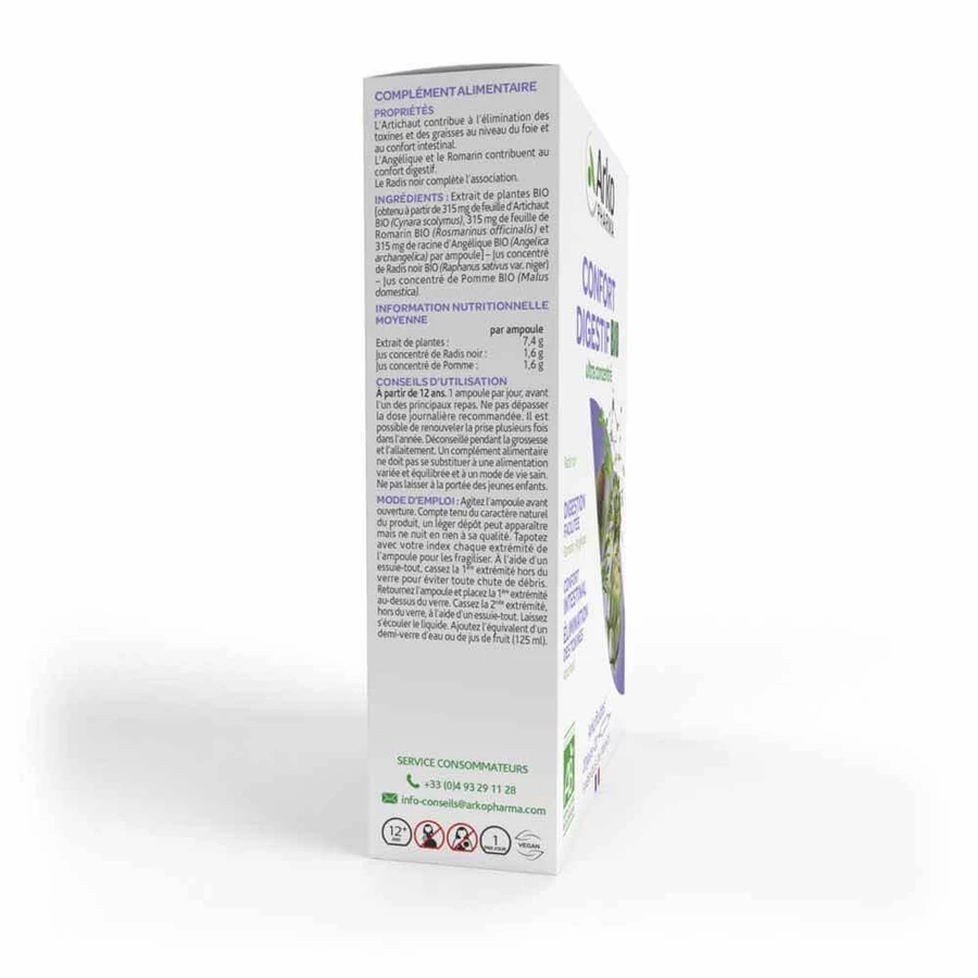 Arkopharma Arkofluids Digestive Comfort Organic 20 флаконов: цены и характеристики