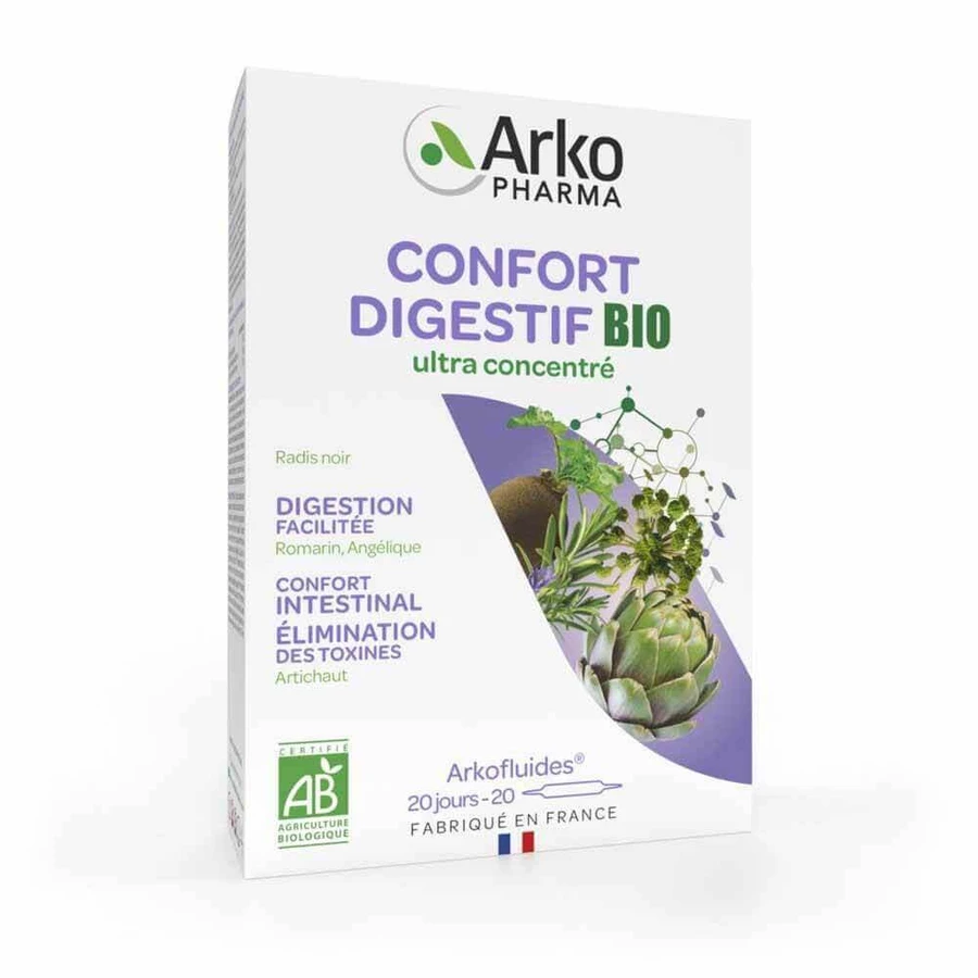Arkopharma Arkofluids Digestive Comfort Organic 20 флаконов: цены и характеристики