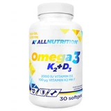 Омега 3 К2 + D3 Allnutrition Omega 3 K2+D3, 30 капсул