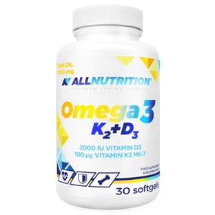 Омега 3 К2 + D3 Allnutrition Omega 3 K2+D3, 30 капсул