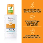 Eucerin Sun Protection Sensitive Protect, детский защитный спрей, ультралегкий, SPF 50+, 200 мл: цены и характеристики