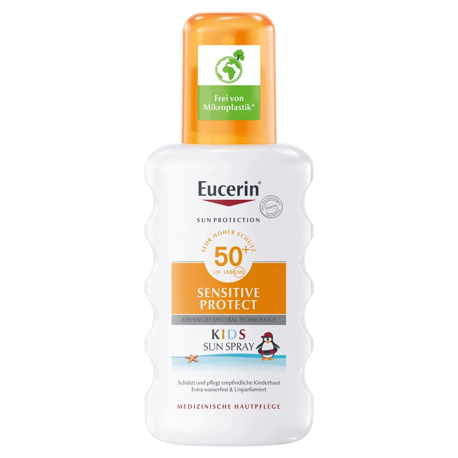 Eucerin Sun Protection Sensitive Protect, детский защитный спрей, ультралегкий, SPF 50+, 200 мл: цены и характеристики