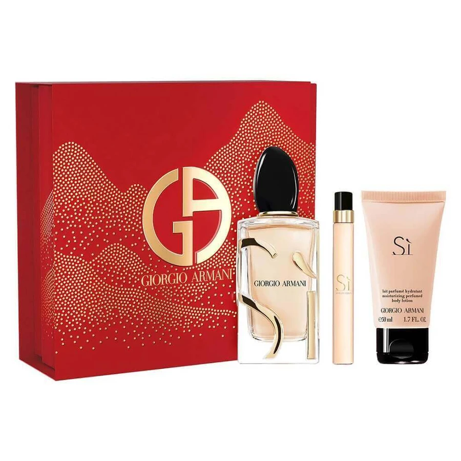 Giorgio Armani Si Set Парфумована вода, 100 мл + Парфумована вода, 10 мл + Лосьйон для тіла, 50 мл: ціни та характеристики