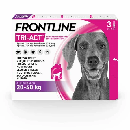 Frontline Tri-act Spot-on для собак 20-40 кг 3 пипетки по 4 мл: цены и характеристики