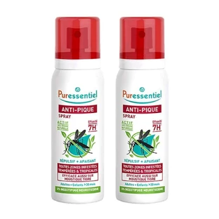 Puressentiel SOS Insect Repellent Spray Soothing Mosquito Repellent Adults and Children 2x75ml